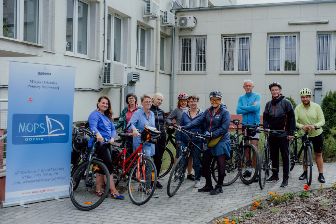 Zdjęcie: Część rowerowej ekipy MOPS, biorącej udział w tegorocznej edycji projektu