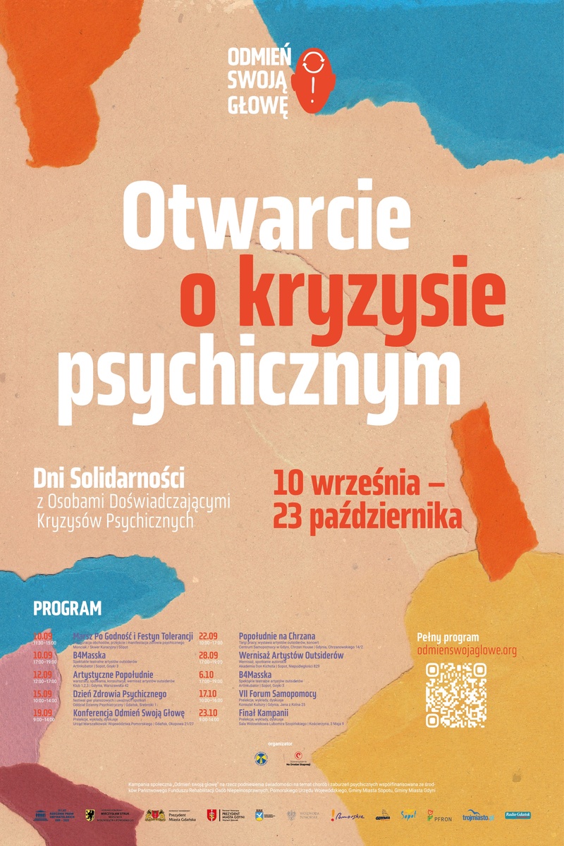 Zdjęcie: Oficjalny plakat informujący o tegorocznych obchodach Dni Solidarności z Osobami w Kryzysie Psychicznym